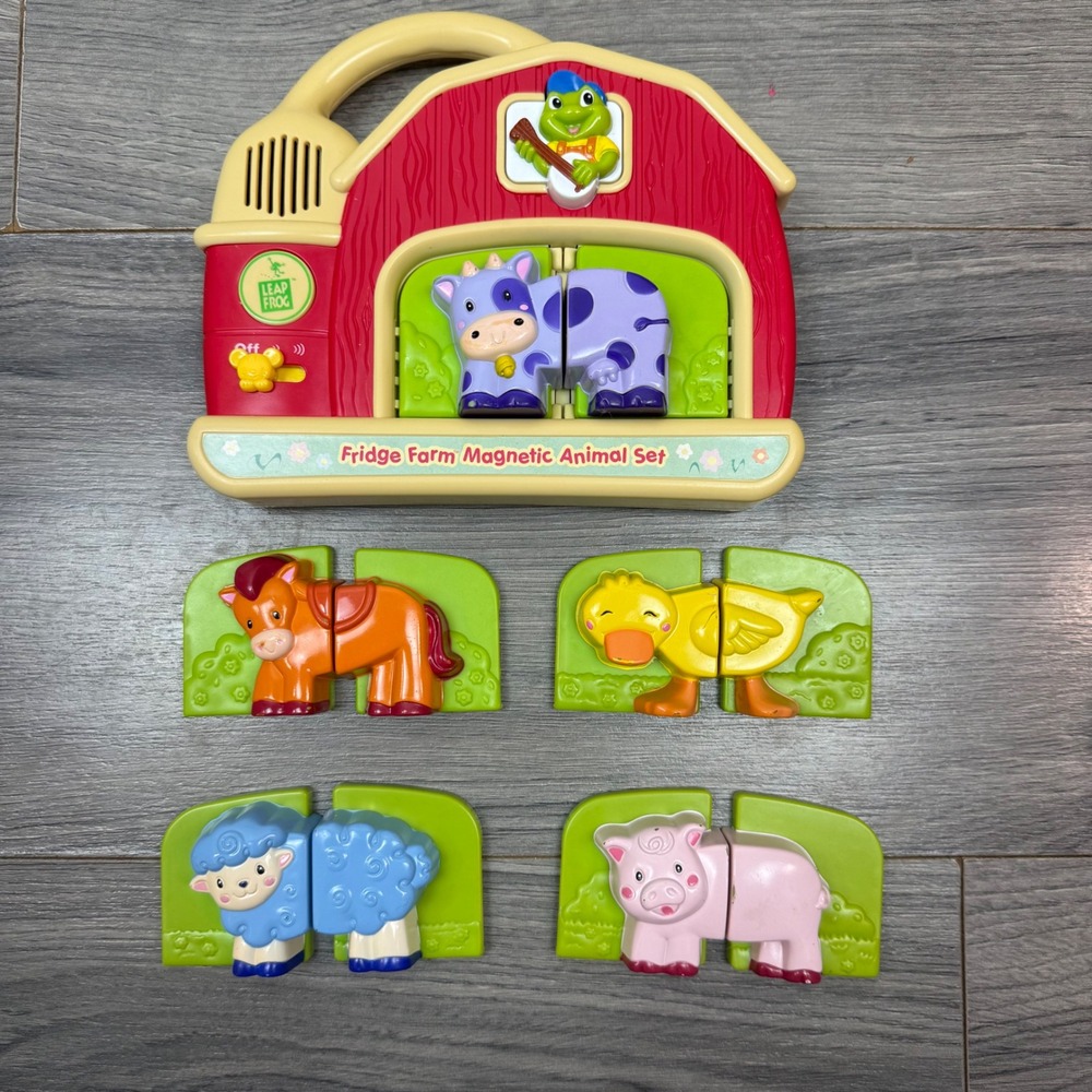 LeapFrog Fridge Farm Magnetic Animal Set Interactive Barn Toy Mix Match Sounds
